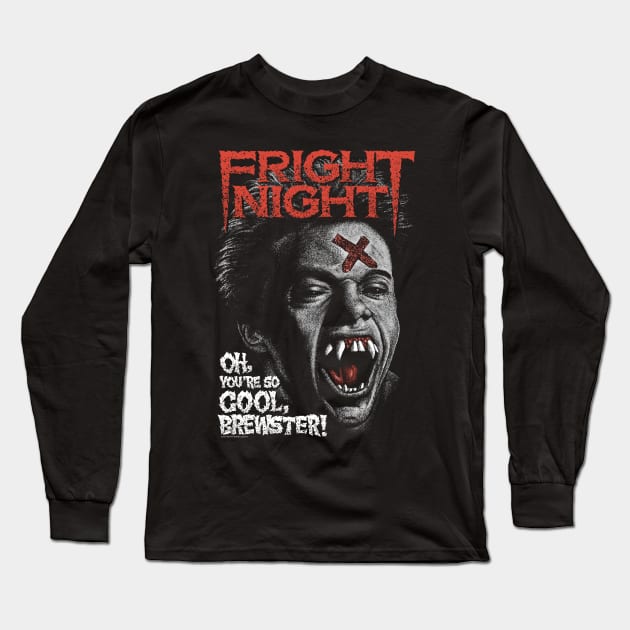 Fright Night, Horror, Cult Classic, Vampire Long Sleeve T-Shirt by PeligroGraphics